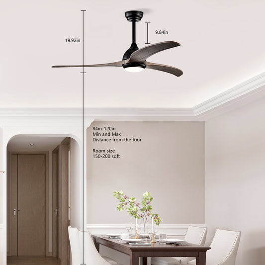 AeroBreeze 52" Noiseless Indoor Outdoor Ceiling Fan with Light & Remote Control - Tavira Store | A Luxario Labs Ltd Brand.