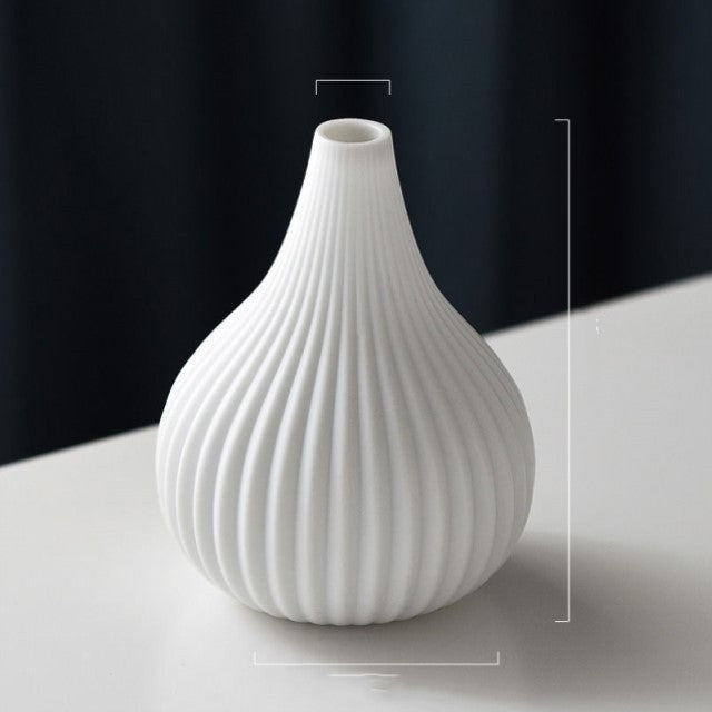 NordicBloom Modern Home Accessories Flower Arrangements – Nordic Ceramic Countertop Vases.