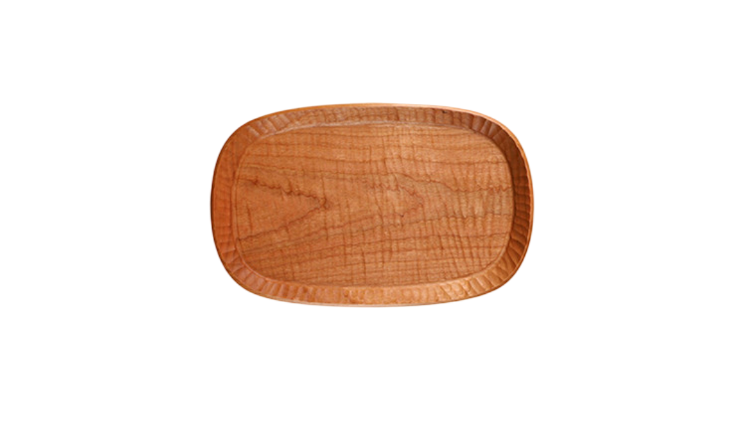 Twilight Tray – Japanese Hand-Carved Cherry Wood Decorative Tray