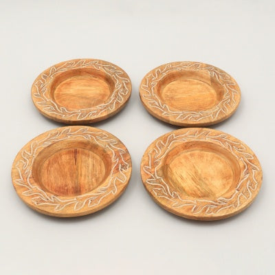Veyrona Atelier Wooden Serving Platter & Table Mat – 13" Eco-Friendly Charger Plate