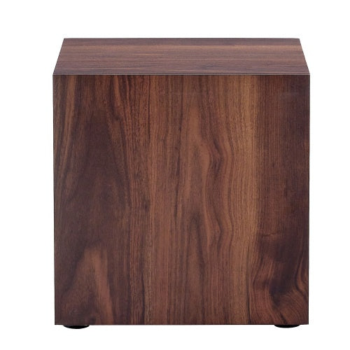 Ethan Rowe Walnut Wood Grain MDF Coffee Table – Luxurious Cube Accent for Living Room - Tavira Store | A Luxario Labs Ltd Brand.