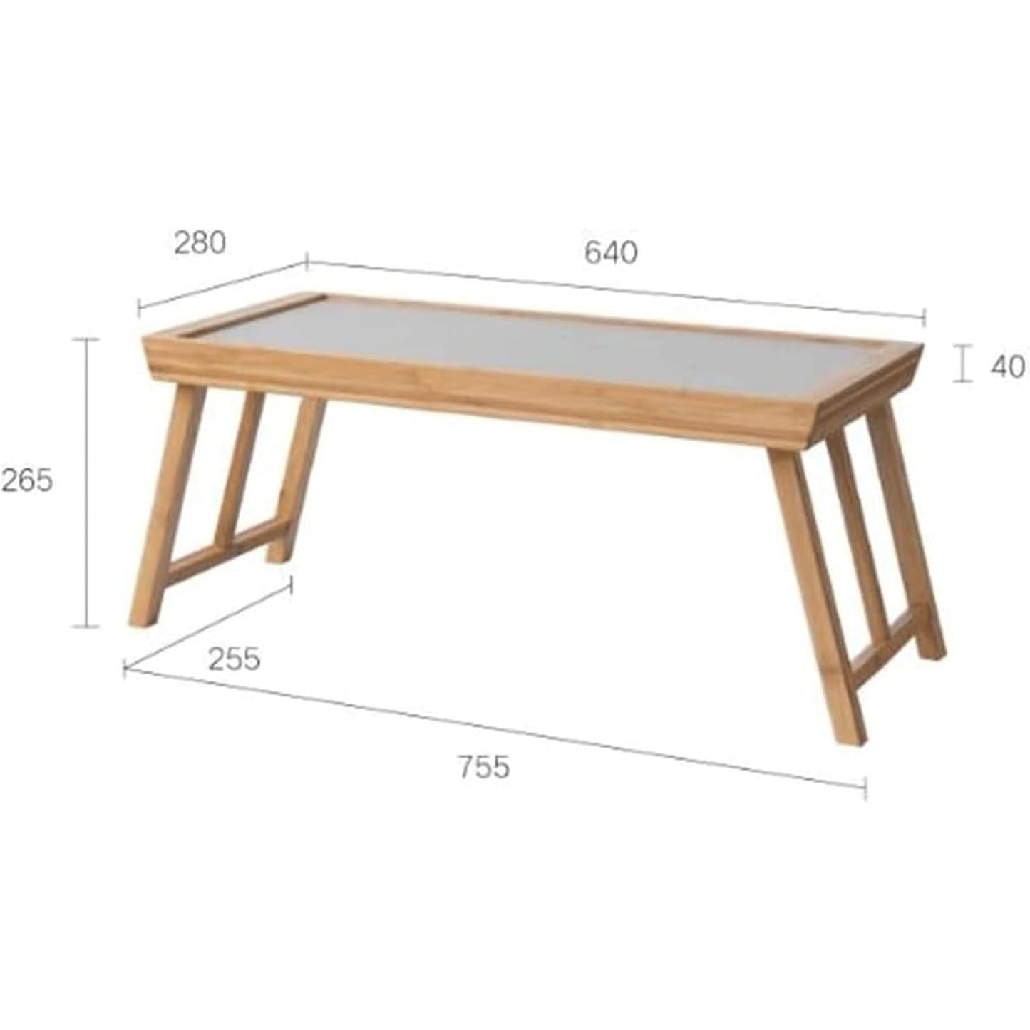 Nan Bamboo Folding Coffee Table – Portable Tatami Low Table for Tea, Bedroom, Living Room & Office