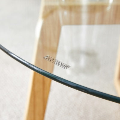 VistaVerve Modern Round Glass Coffee Table – Minimalist Wood & Tempered Glass Design - Tavira Store | A Luxario Labs Ltd Brand.