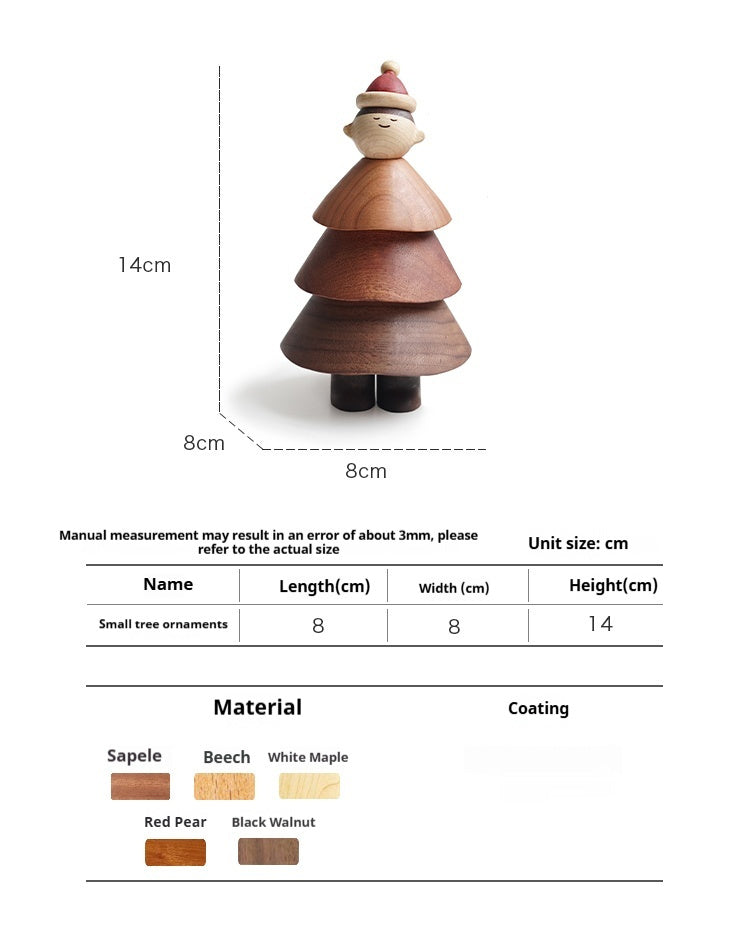 Eterna Wooden Cute Healing Ornament – Half-Handmade Desktop Decoration