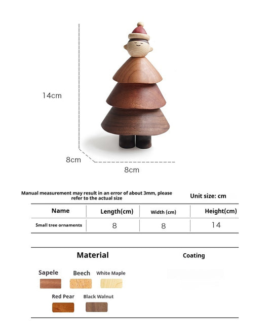 Eterna Wooden Cute Healing Ornament – Half-Handmade Desktop Decoration.