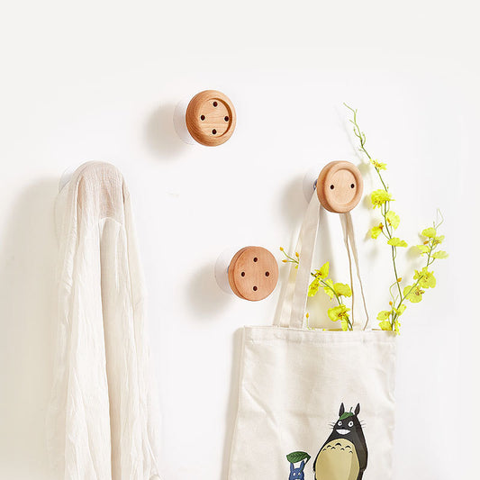 HookWood Nordic Wooden Coat Hook – Creative Multi-Row Wall Hanger.