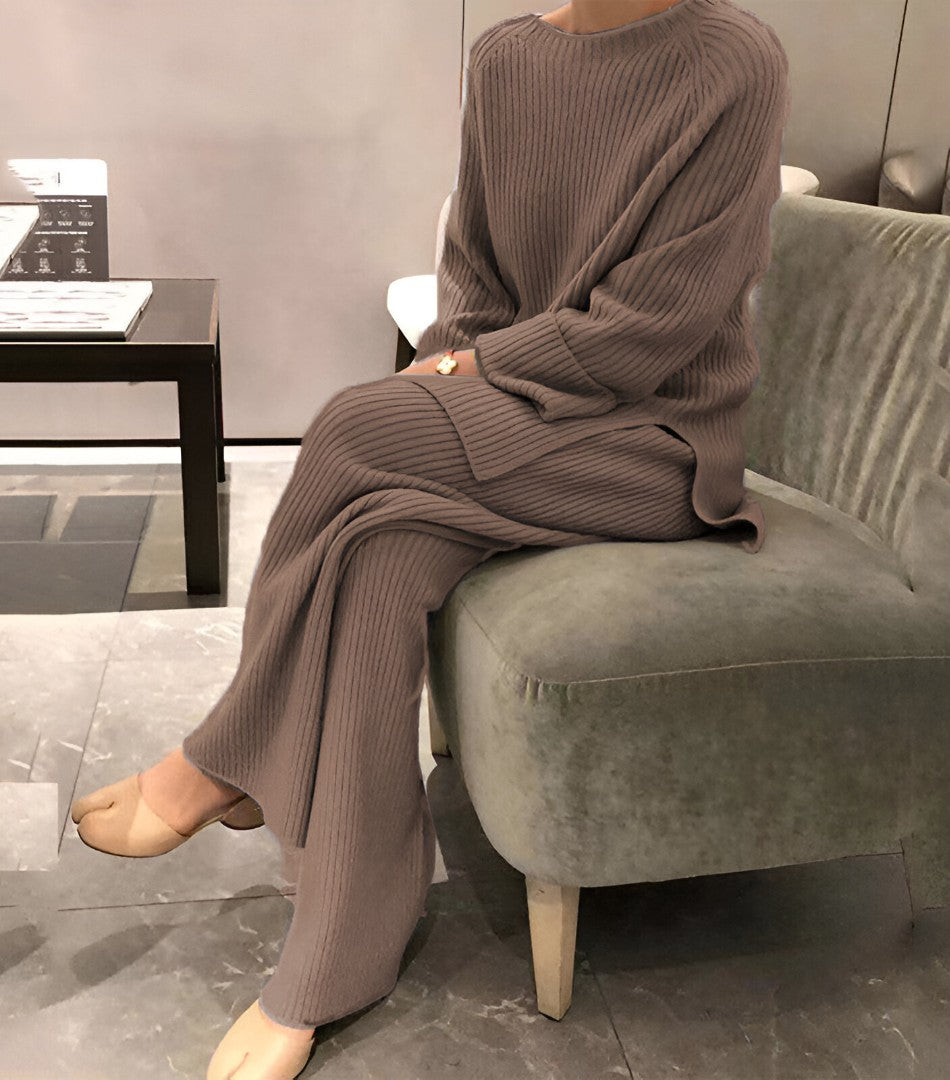 Lunemont Knit Casual Two-piece Knitted Sweater Set
