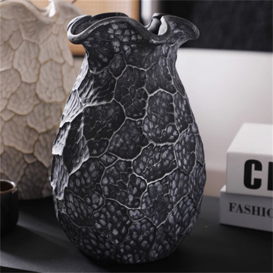 Marcel Grant Handmade Wabi-Sabi Ceramic Vase – Retro Light Luxury Design - Tavira Store | A Luxario Labs Ltd Brand.