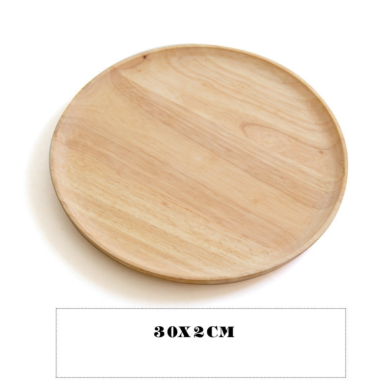 RoundWood Japanese-Style Wooden Tray – Natural Multi-Purpose Serving Tray.