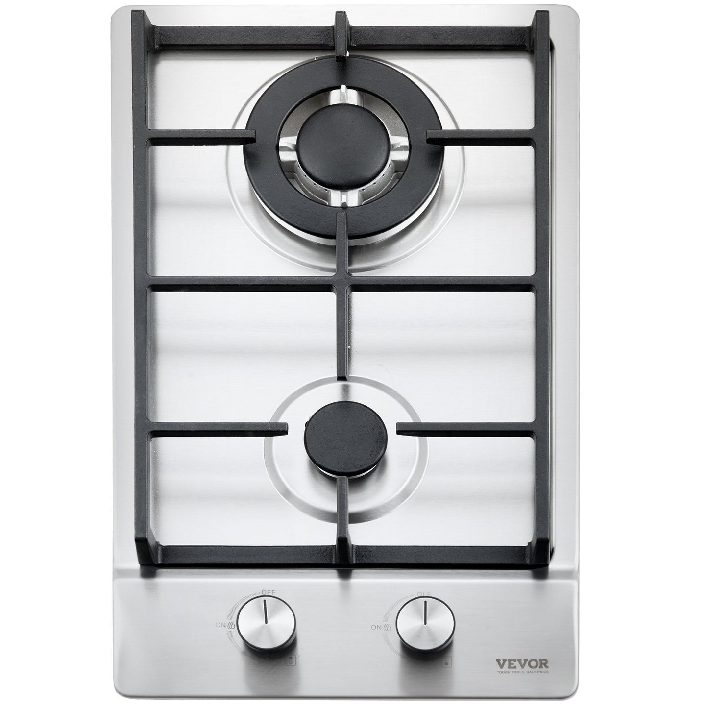 Vevor Dual Fuel Gas Hob – 2 Burners, Thermocouple Protection, High-Power 12250BTU