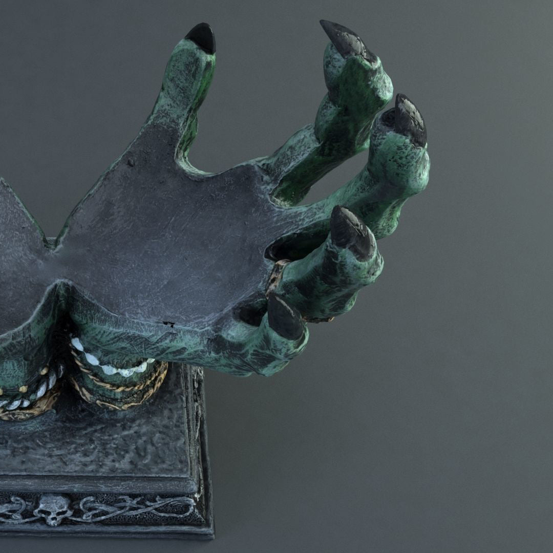 MystiCraft Resin Witch Hand Ornament – Unique Globe & Storage Decorative Sculpture