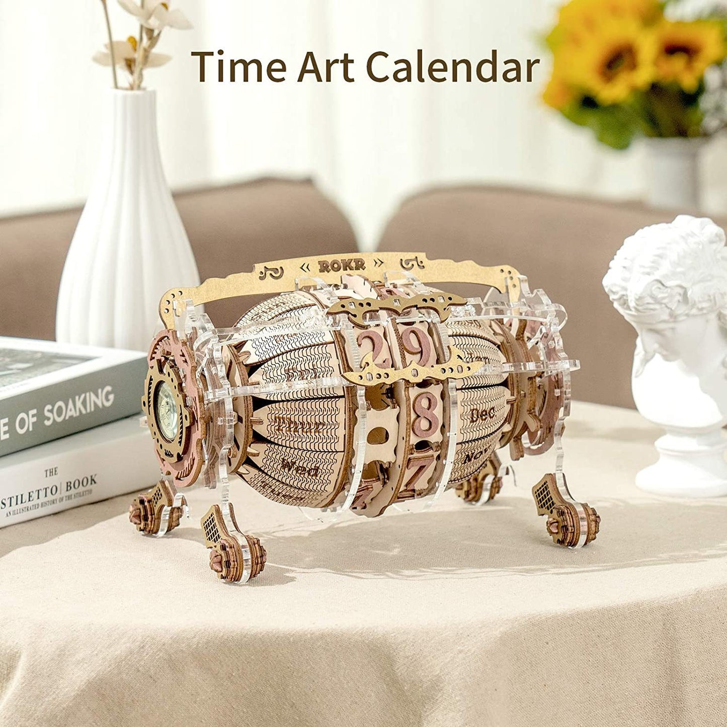 Timeless Basswood Bedside Ornament – Carved Hanging Calendar for Elegant and Simple Home Decoration
