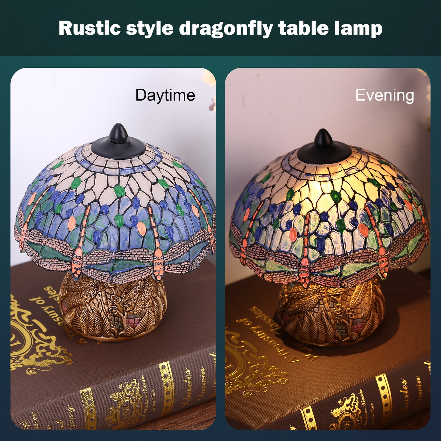 Aurora Dragonfly Table Lamp – Luxury Handmade Resin Ornament for Stylish European & American Home Decoration