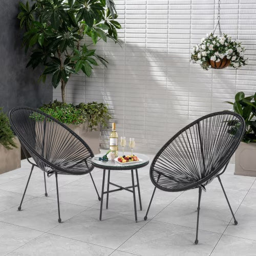Acapulco style 3 Piece Patio Bistro Set