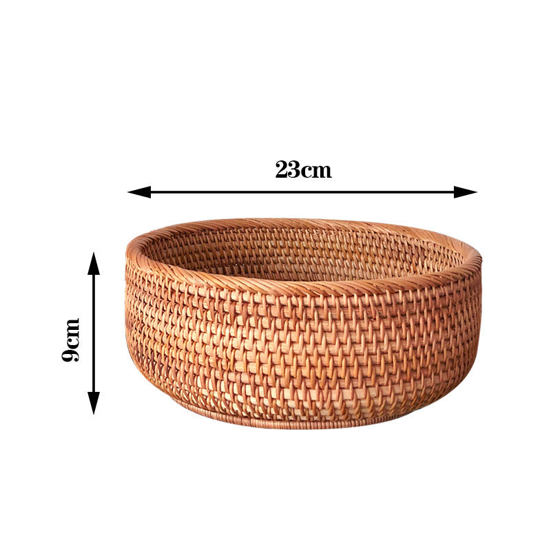 Rattan Home Modern Coffee Table Fruit Tray Snack Storage Box