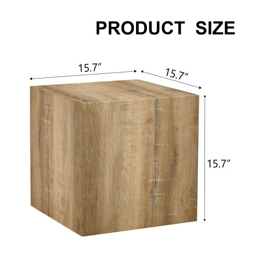 Woodform Square Coffee Table – Modern MDF Light Wood Texture, Minimalist Design, Ready-to-Use