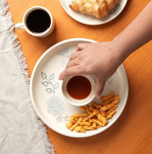 Ceraviso Serve – Handcrafted Ceramic Chip and Dip Bowl Set of 2