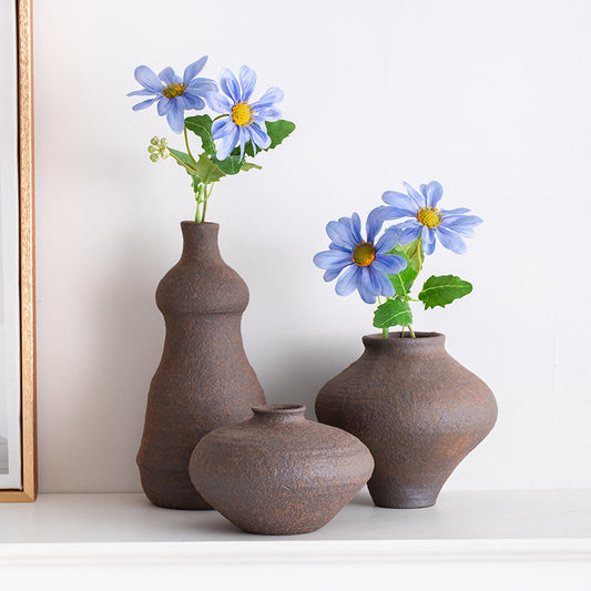 Veyora Small Ceramic Vase – Living Room Hydroponic Flower Decoration - Tavira Store | A Luxario Labs Ltd Brand.