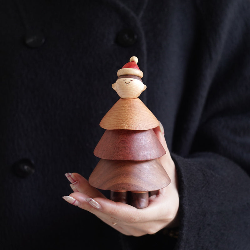 Eterna Wooden Cute Healing Ornament – Half-Handmade Desktop Decoration