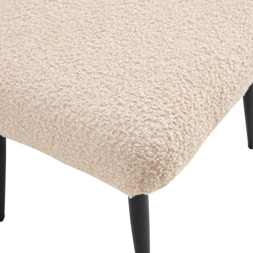 SHERPA COZY Single Sofa Chair – Modern Living Room & Balcony Leisure Seat, Soft Sherpa Fabric, White