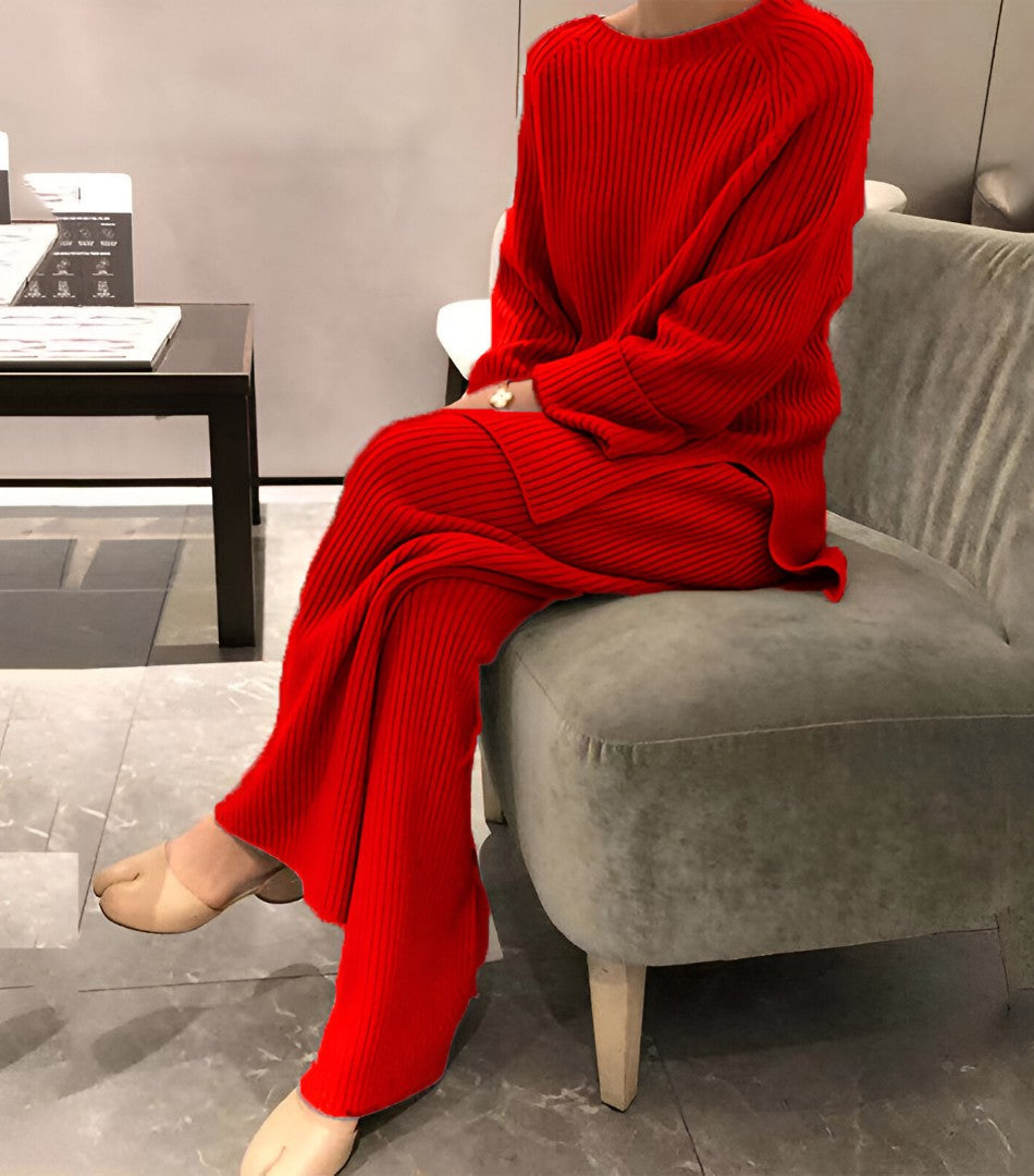 Lunemont Knit Casual Two-piece Knitted Sweater Set