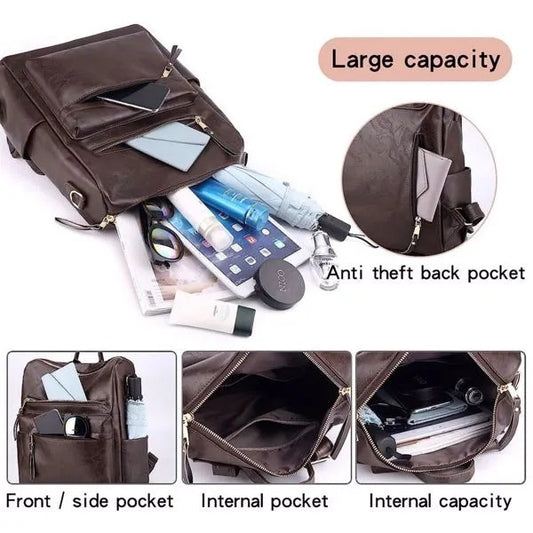 Velisse Fashion Multipurpose Designer Backpack & Handbag - Tavira Store | A Luxario Labs Ltd Brand.