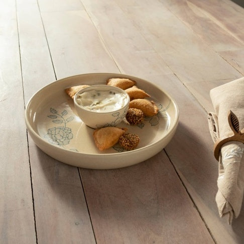 Ceraviso Serve – Handcrafted Ceramic Chip and Dip Bowl Set of 2