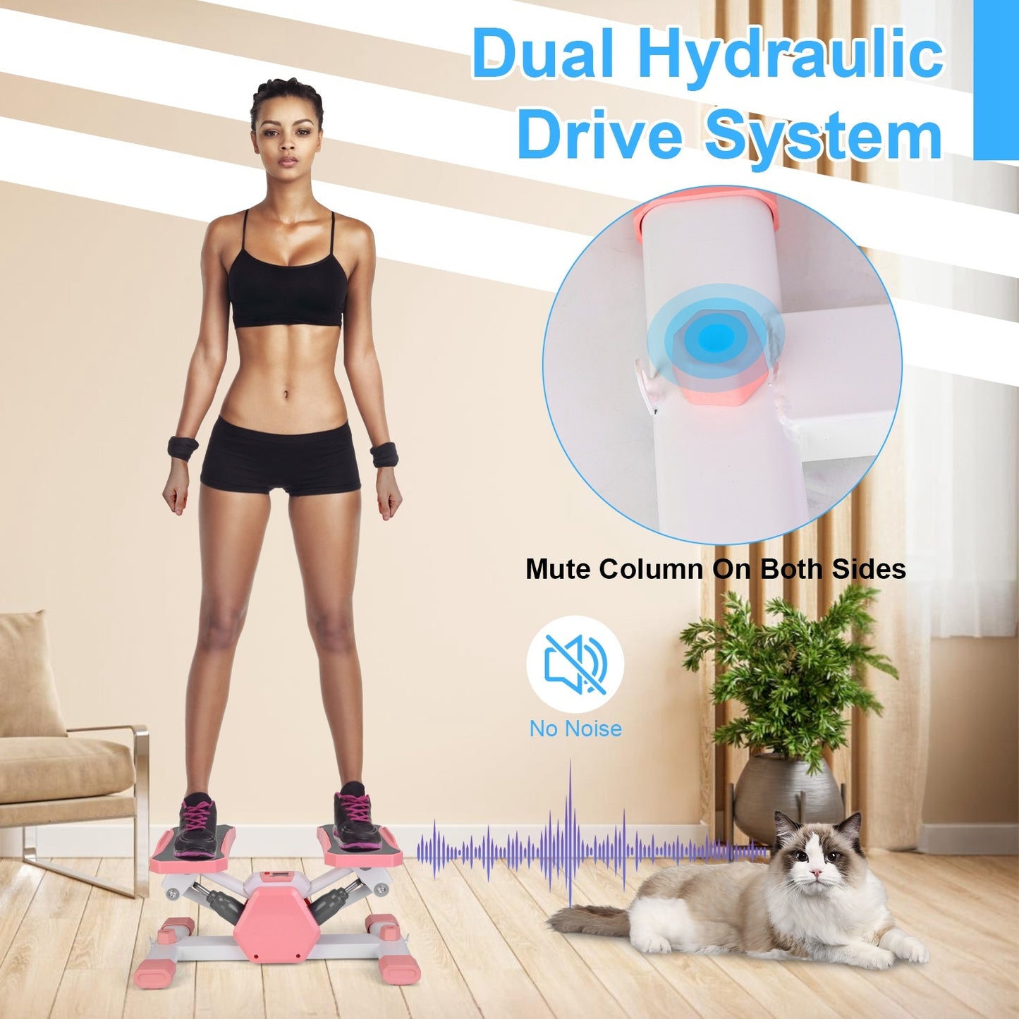 FitCore Mini Stepper with Resistance Bands