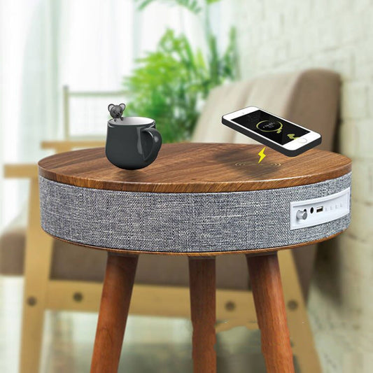 Aurelio Home Bluetooth Audio Wireless Charging Coffee Table – Smart Wooden Design with Speaker & USB Interface - Tavira Store | A Luxario Labs Ltd Brand.