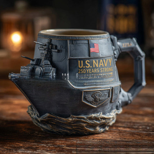 HeritageCrafts US Navy 250th Anniversary Mug – Collector’s Edition - Tavira Store | A Luxario Labs Ltd Brand.