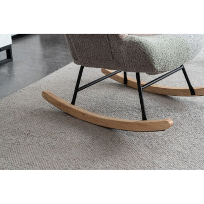 Solid Wood Fabric Rocking Chair