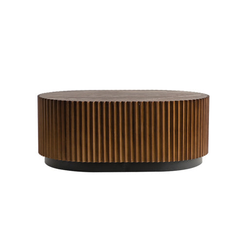 Handcraft Round Nesting Coffee Table Set Of 2, - Chic Wave Stripe