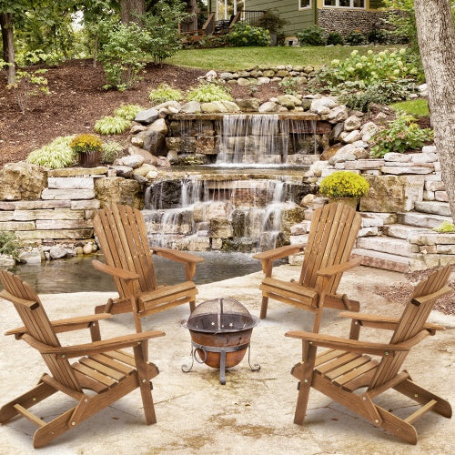 HavenRidge Adirondack Wooden Chair – 2-Piece Outdoor Folding Set - Tavira Store | A Luxario Labs Ltd Brand.