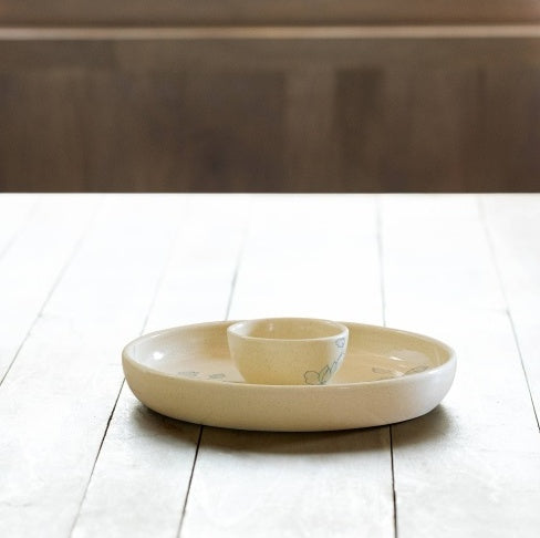 Ceraviso Serve – Handcrafted Ceramic Chip and Dip Bowl Set of 2 - Tavira Store | A Luxario Labs Ltd Brand.
