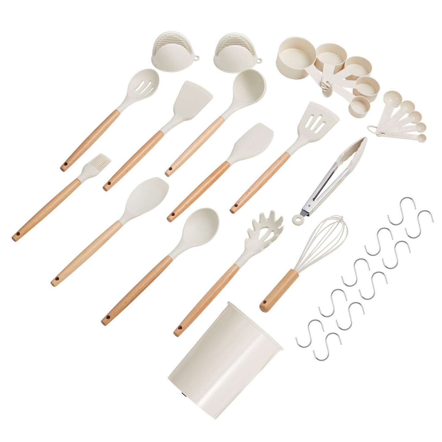 EliteChef 34 PCS Premium Silicone Kitchen Utensils Set – Heat Resistant Non-Stick Cooking Tools with Spatulas & Spoons