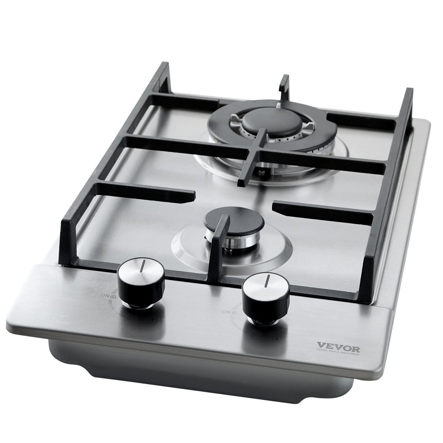 Vevor Dual Fuel Gas Hob – 2 Burners, Thermocouple Protection, High-Power 12250BTU
