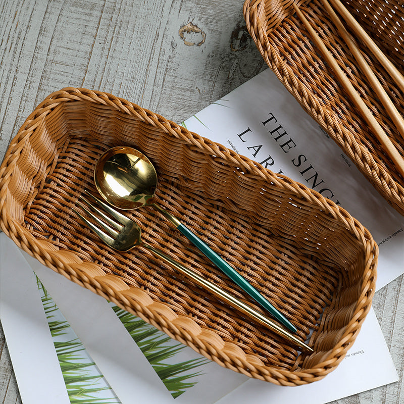 Rattan-like Tableware Basket