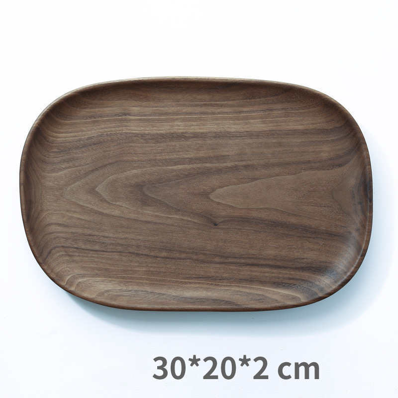 Black Walnut Dried Fruit Plate – Premium Solid Wood Serving Tray.