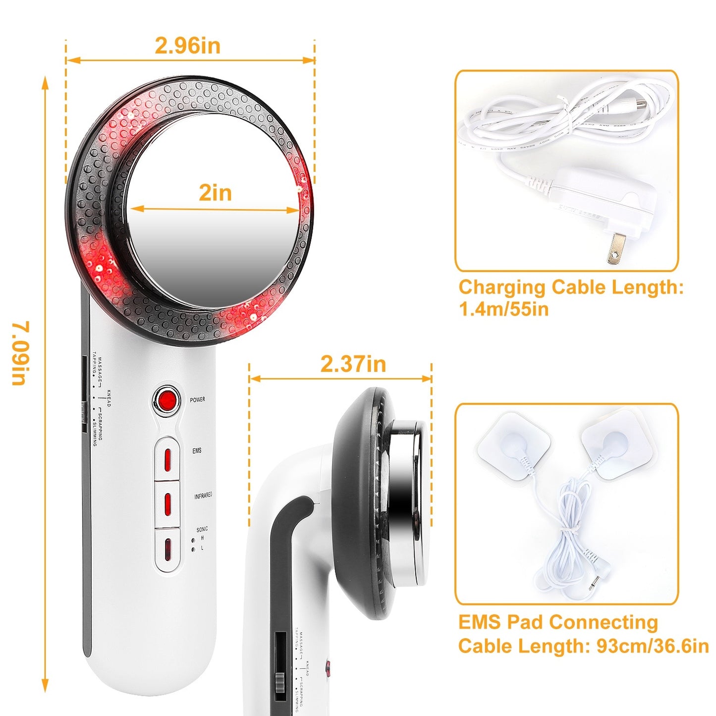5 Mode Ultrasonic Body Shaping Device – EMS Infrared Massager for Slimming, Skin Care & Pain Relief