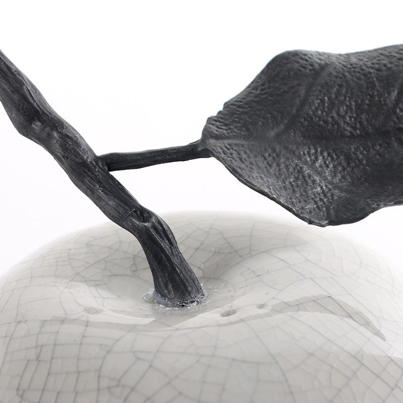 Minimalist Creative Crack White Marble Apple Pear Decoration