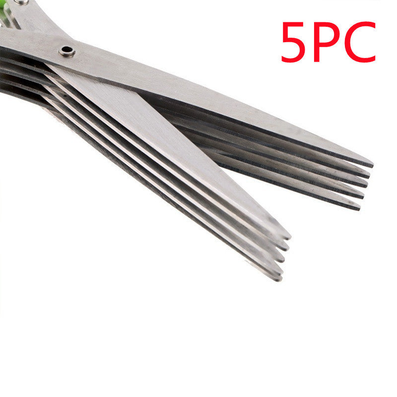 HerbiCut Multi-Layer Stainless Steel Kitchen Scissors – Quick Cutting Tool for Herbs, Onions, Seaweed & Spices