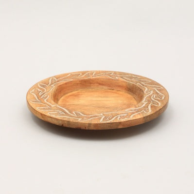 Veyrona Atelier Wooden Serving Platter & Table Mat – 13" Eco-Friendly Charger Plate