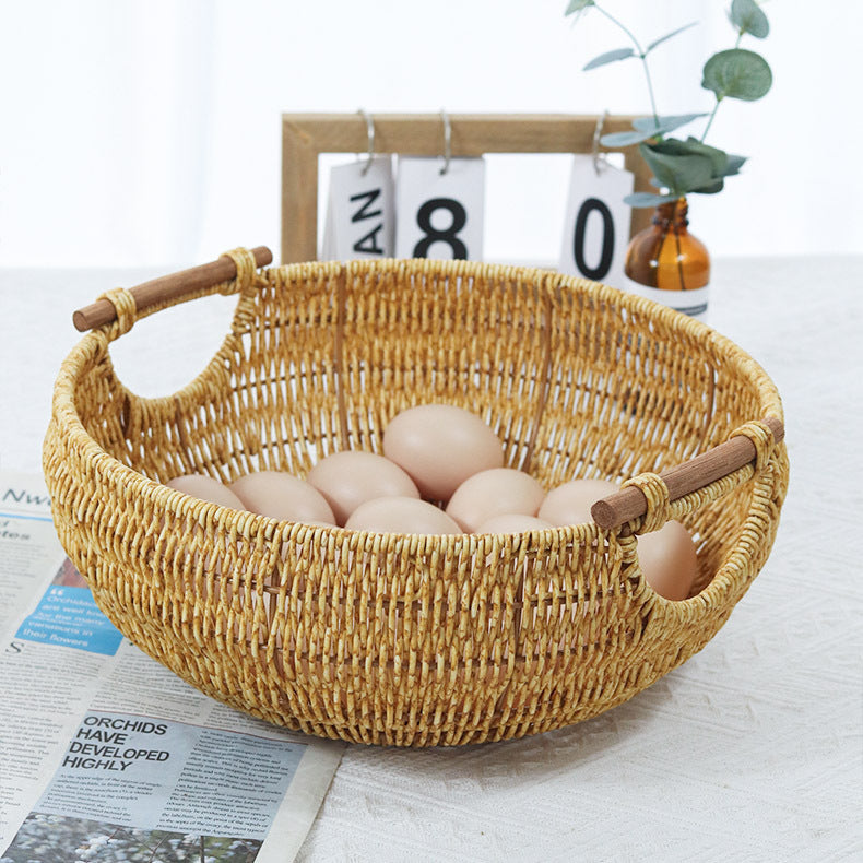 New Vine Weaving Fruit Basket Desktop Storage