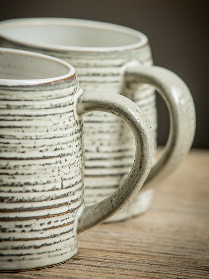 Kurohana Ceramic Retro Distressed Japanese Style Big Belly Drinking Cup