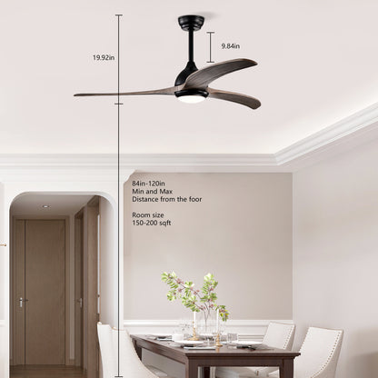 Noiseless In Out door Ceiling Fan With Light With Remote Control