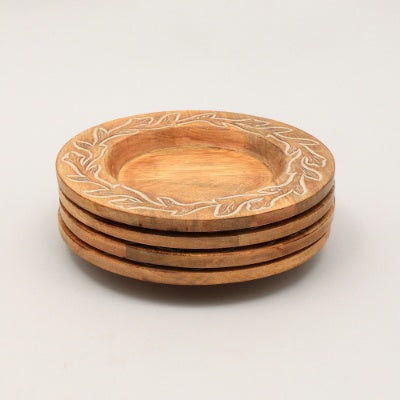 Veyrona Atelier Wooden Serving Platter & Table Mat – 13" Eco-Friendly Charger Plate