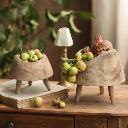 WoodAura Tray – Paulownia Geoit Handmade Oval Snack Tray