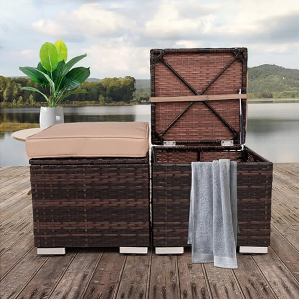 Multi-Purpose Cushioned Coffee Table with Storage