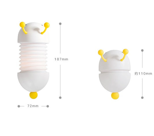 CaterGlow Creative Caterpillar Night Light – USB Rechargeable Soft LED Bedside Lamp