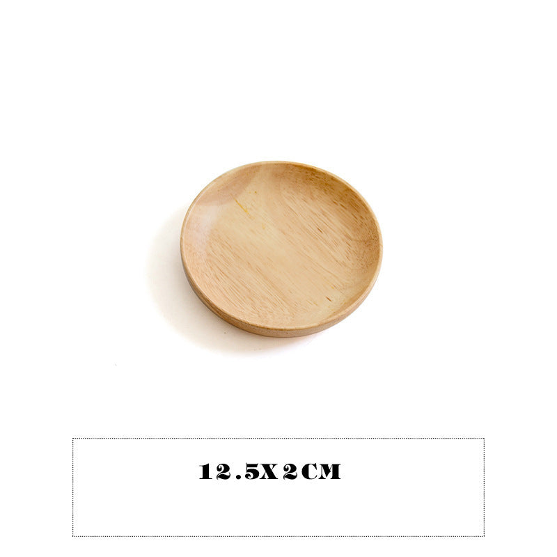 RoundWood Japanese-Style Wooden Tray – Natural Multi-Purpose Serving Tray